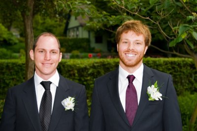Nick and Neil, the groom and bestman