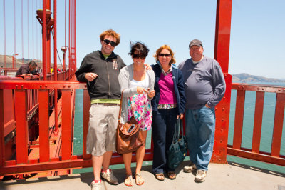 Nick Allie Monique and Gavin at Golden Gate Bridge