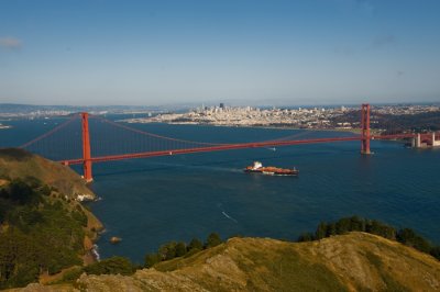 View down on to Golden Gate