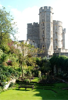 Windsor Castle. Small inside garden.