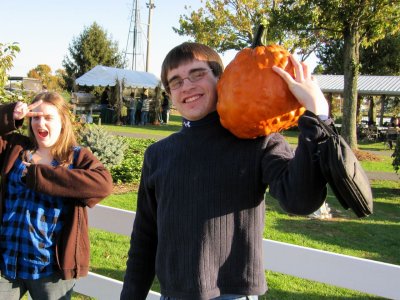 Kate, Wes, and Pumpkin