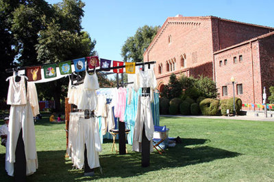 Clothing booth in front of Laxson Auditorium