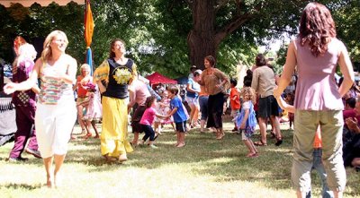 Dancing on the lawn