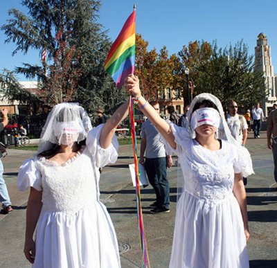 Same-Sex Marriage/Equal Rights rally and march, Chico, CA, Nov. 15, 2008