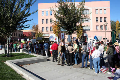 Rally sets out from Chico City Plaza