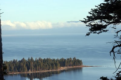 Where Emerald Bay meets Lake Tahoe