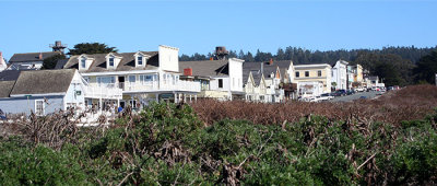 Main Street, Mendocino, from the headlands