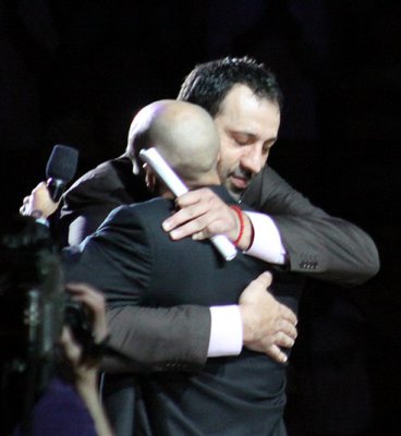 Christie and Vlade share a moment