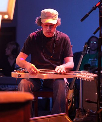 Kimock and his lap steel guitar