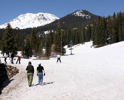 Spring day at Mt. Shasta Ski Park, at about 6,000 feet