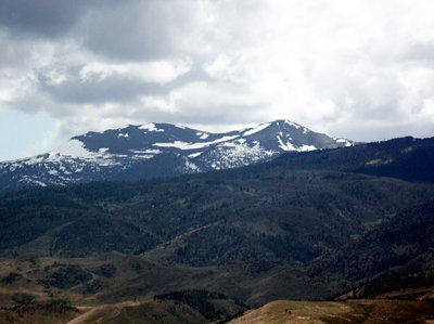 Snow still in the peaks in June