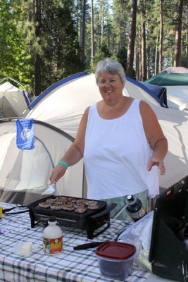 Mmmm, campground sausage!