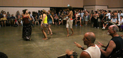 Late night drumming and dancing