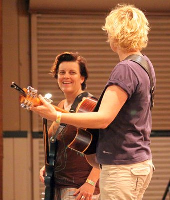 Jacqui (left), Bernadette