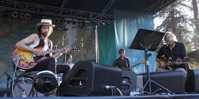 Mother Hips' Tim Bluhm (right) and Jackie Greene, the Skinny Singers (with Stave Adams, Dave Brogan)