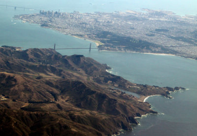 Golden Gate Bridge and the city of San Francisco