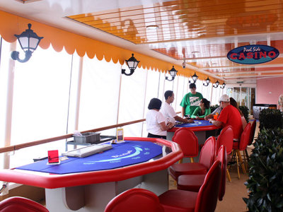 On deck casino tables