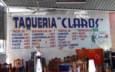Variety of fish tacos at Taqueria Claros