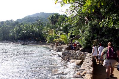 Arriving at Las Caletas resort