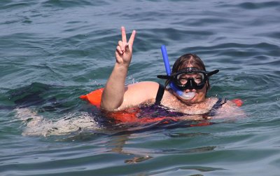 Donna the snorkeler