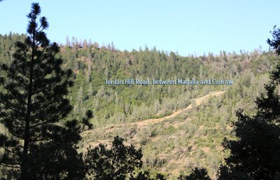View of Jordan Hill Road, south of North Fork Feather River canyon