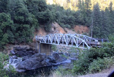 Crossing 1935 bridge across West Branch Feather River