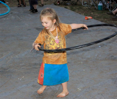 Young hula-hooper