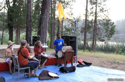Third stage drummers—by the lake