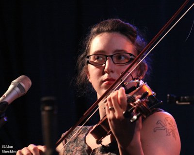 Vikki Grossman (w/violin-playing octopus tattoo)