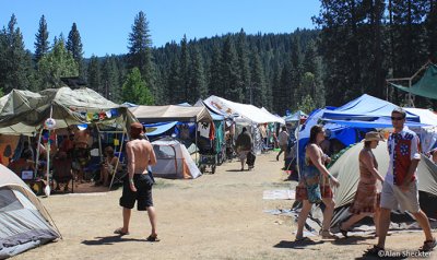 Part of the High Sierra campground in the mountains