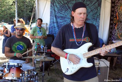 Chico's Jeff Pershing plays live for the festival's Grizzly Radio broadcast