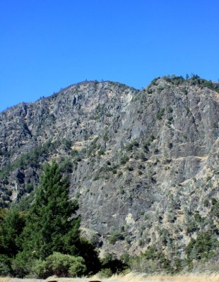 Coast mountain range from across the Trinity River, CA Rte 299