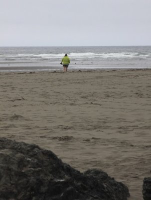 Donna at Moonstone Beach, north of McKinleyville