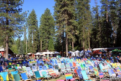 Chairs set up for Friday's Meadow and Spotlite stage events