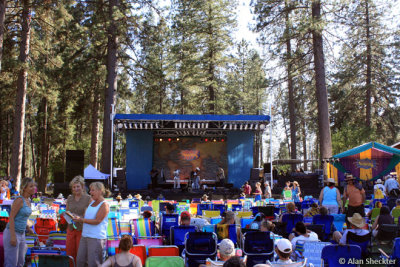 The Creole Cowboys perform on the Meadow Stage (Spotlite Stage at right)