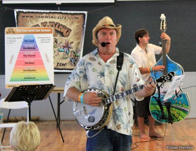 Sid Lewis with Johnny Lombardo, Jammin' 101 at the Ponderosa Stage