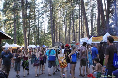 A bustling main avenue, WorldFest