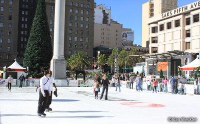 Ice skating at Union Square