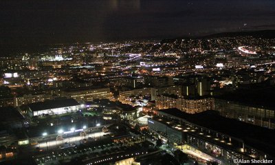 View from 34th floor of the Westin Hotel