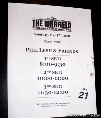 The menu