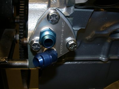 Adapter block mounted on motor 4