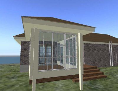 3D Model designed in SL - South Elevation