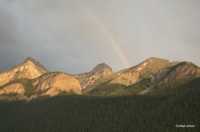 Rainbow over Lake Louise