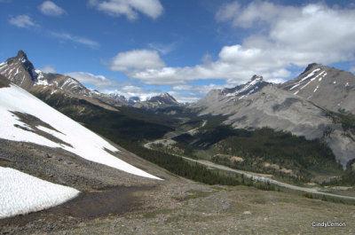 Looking Back Down to Icefield Parkway