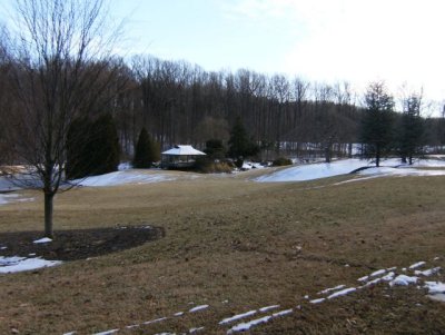 Then we took a walk around the grounds -- there's where Stephen and Joan got married!
