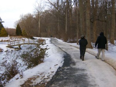 so we walked briskly!