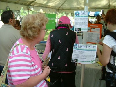 There was an Earth Day festival as well as a Susan G Koman race (see the woman behind Kathy)