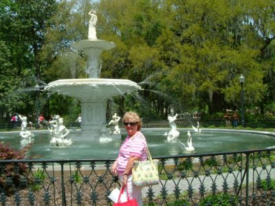 In front of the Forsyth Fountain