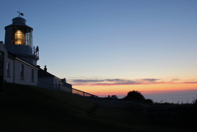 Whitby Lighthouse at dusk