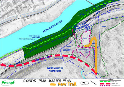 A map of the New Path down Vine Creek